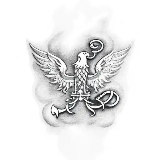 Polish Eagle Carrying An Anchor