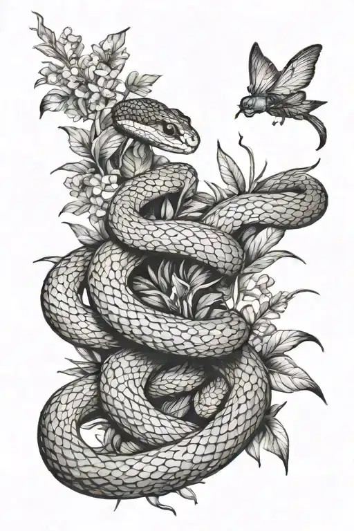 Snake And Nature Scene