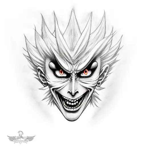 Dark Realism Based Tattoo Of Ryuk