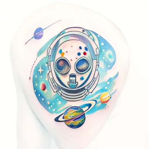 Small Astronaut In A Very Large Galaxy