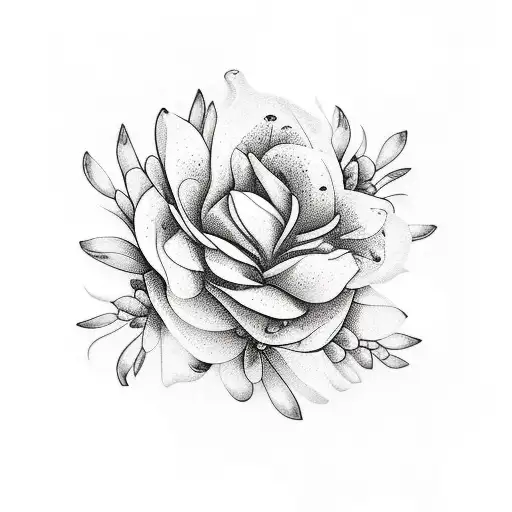 Realistic Portrait Of Asta Surrounded By Flowers