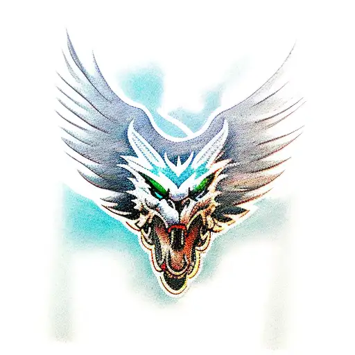 A Tattoo Of A Philadelphia Eagles Player Riding A Dragon