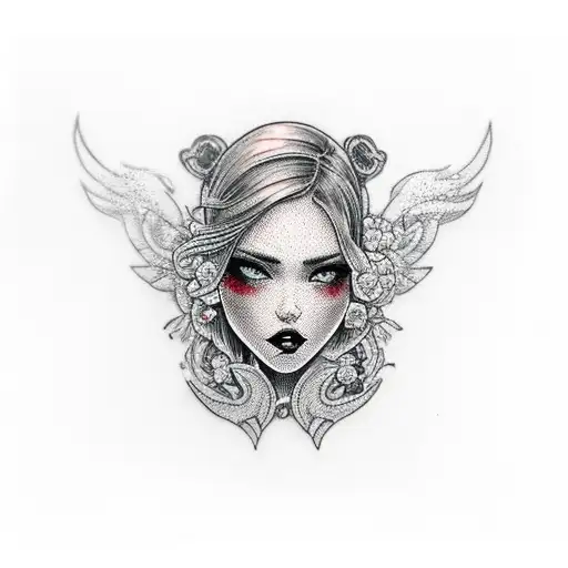 Gangster Girl On Motorcycle