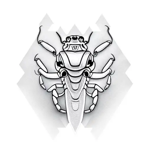 A Computer Circuitry Pattern Forming The Shape Of A Scorpion