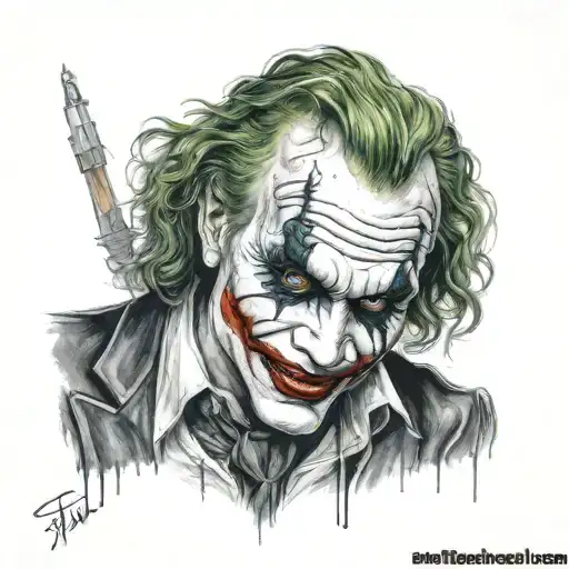 Evil Joker Heath Ledger