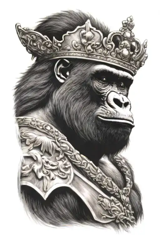 Gorilla With Crown