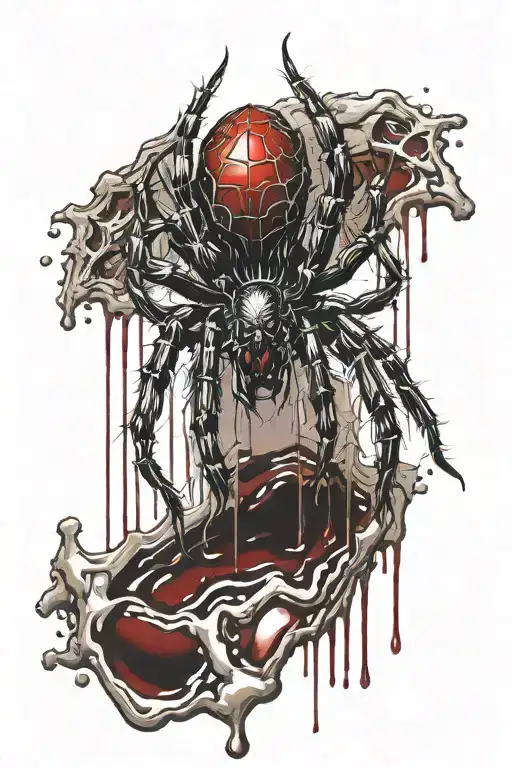 Spider Dripping Blood