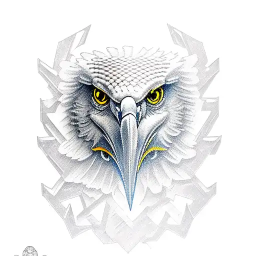 Create A Mechanical Engineering-themed Tattoo Incorporating An Eagle