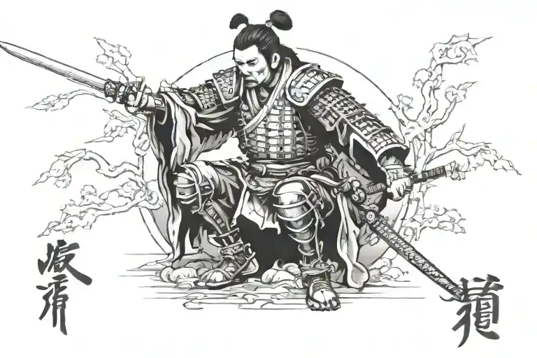 Ron's Samurai Kneeling