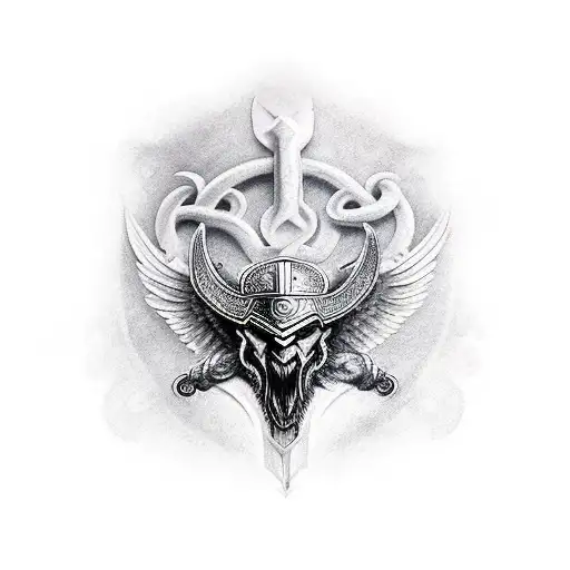 Cuervos De Odin Con Runas Nordicas