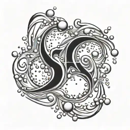 Realistic Water Droplets Spelling Out The Name Isaac In A Unique Font