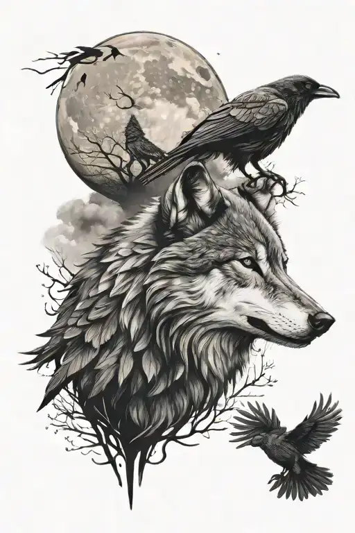 Wolf And Raven