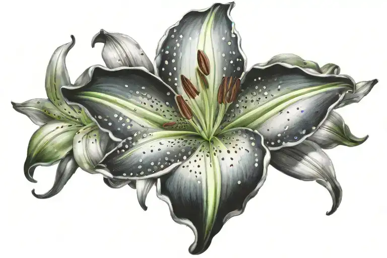 Lily Flower May Crystals Forming The Shape