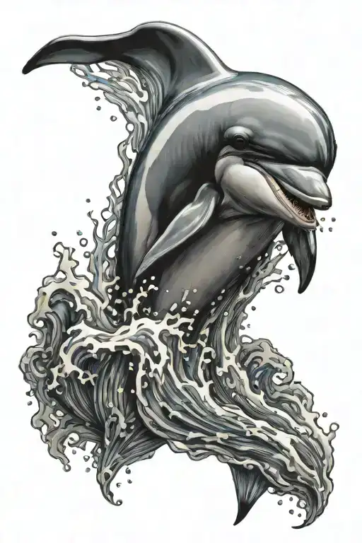 Poseidon God Water Power Dolphin