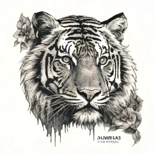 Tiger And Egal Sumerian Text Fading