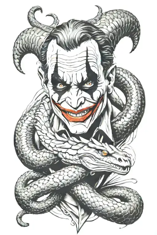 Joker Face And Cobra Wrapped