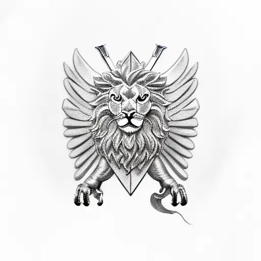 Winged Lion With Sword