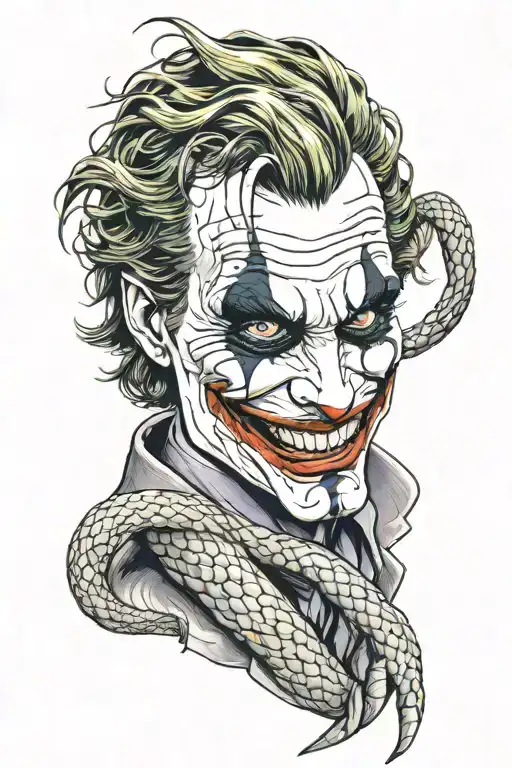 Joker Why So Serious And Snake Wrapped Down Forearm