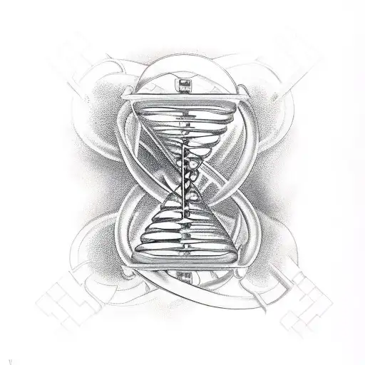 Hourglass And Dna Coil