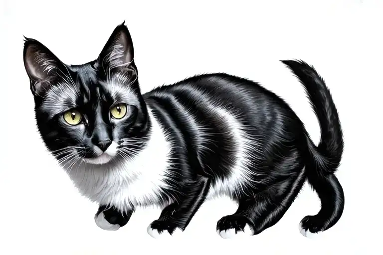 Cat Realistic Black