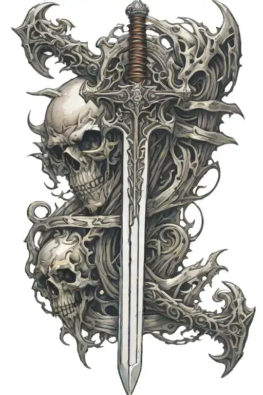 A Demonic Sword Goes Next To The Spine
