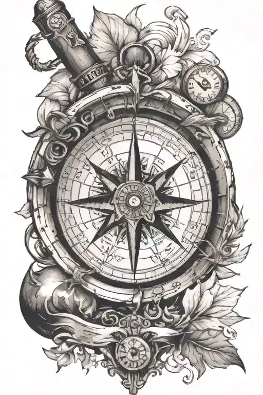 Compass Arrow With Sign