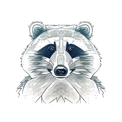 Bear Raccoon And Squirell In The Forest