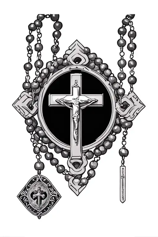 Catholic Rosary Around The Neck