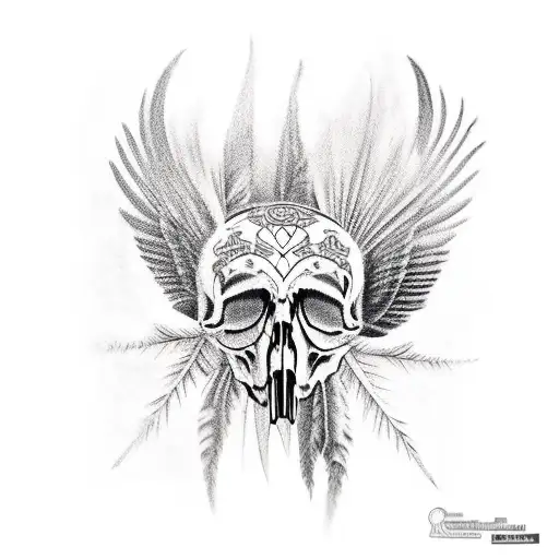 Raven Skull Indian