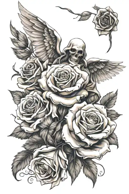 Angel Papyrus Roses In Arms