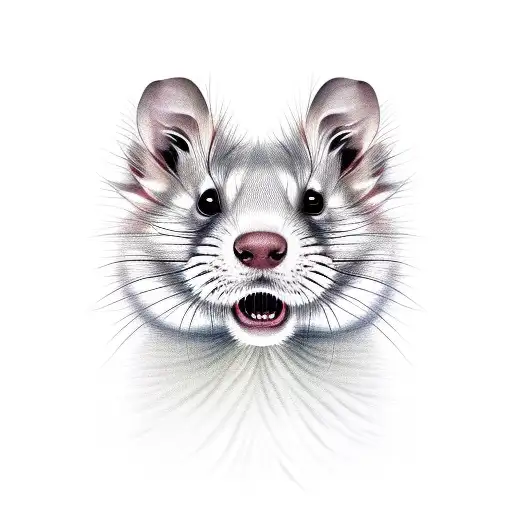 Ferret In The Style Of Realism