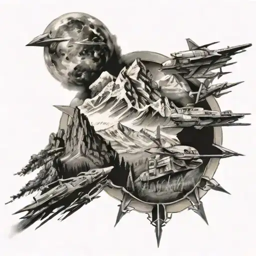 War Space Family Mountains