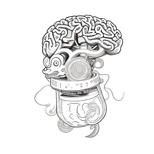 A Cartoon Character With A Brain