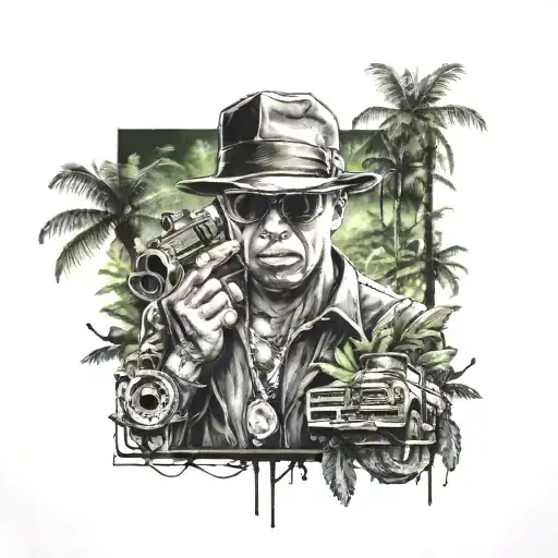 Gangster Theme With Jungle Background