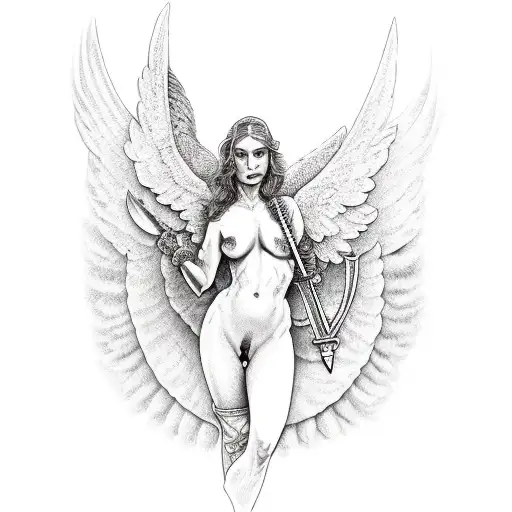 Nude Valkyrie With Sword