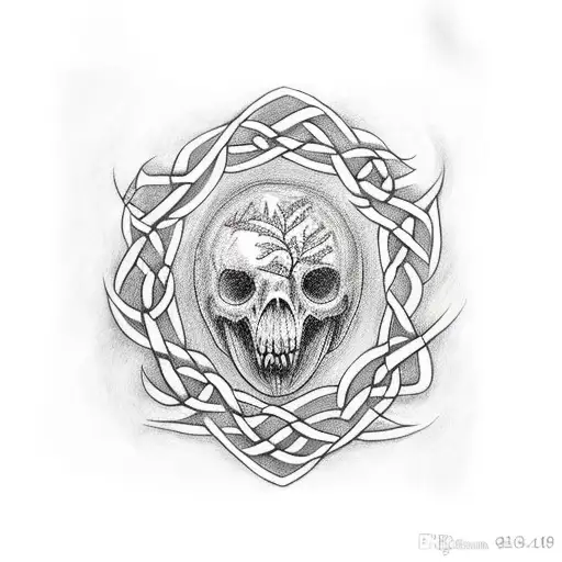 Celtic Red Rowan Tree Texas September Creepy Drawing