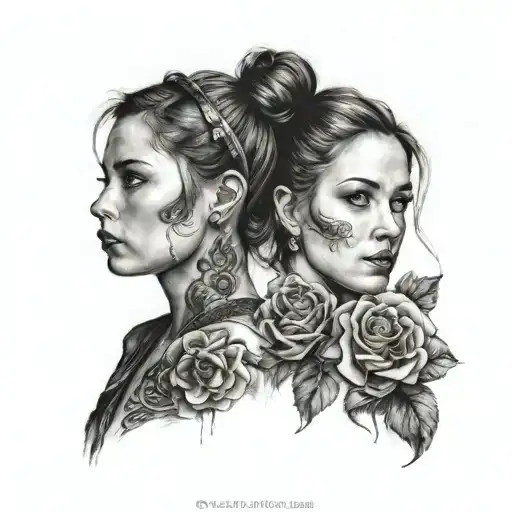 Sister Tattoos Unique Design