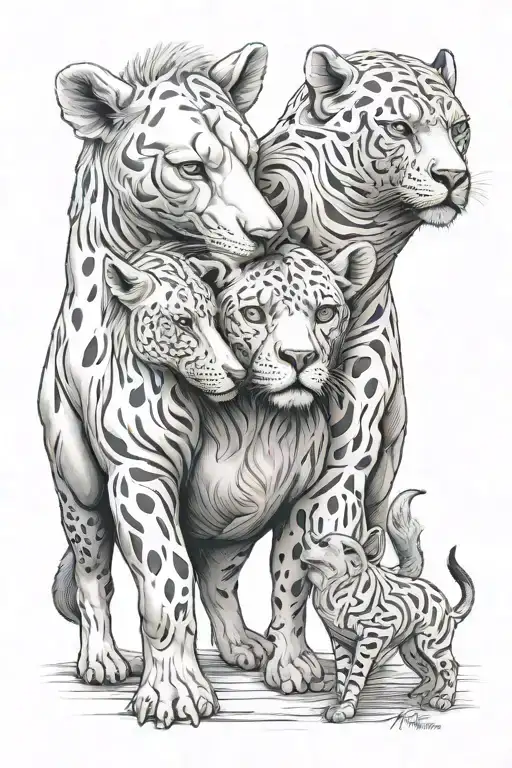 Animals Depicting The Love Between A Father And Son