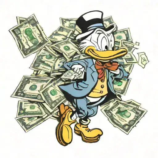Scrooge Mcduck Swimming In Money