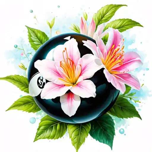 Aquarius And Azalea Flowers 8 Ball
