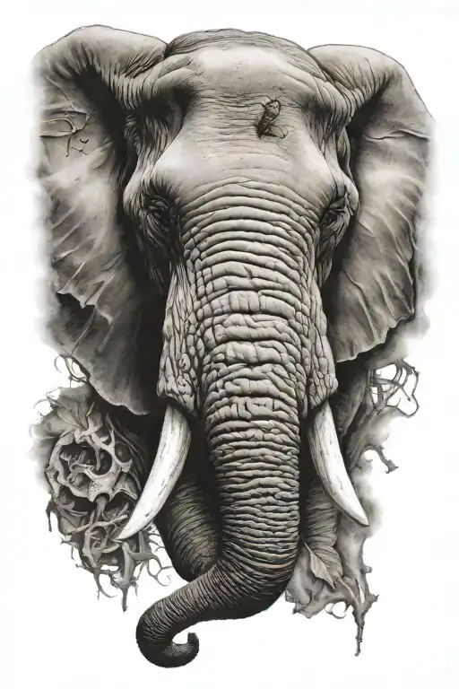 Rotting Elephant Head