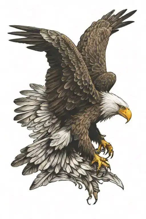 Eagle And Wing Dark Color
