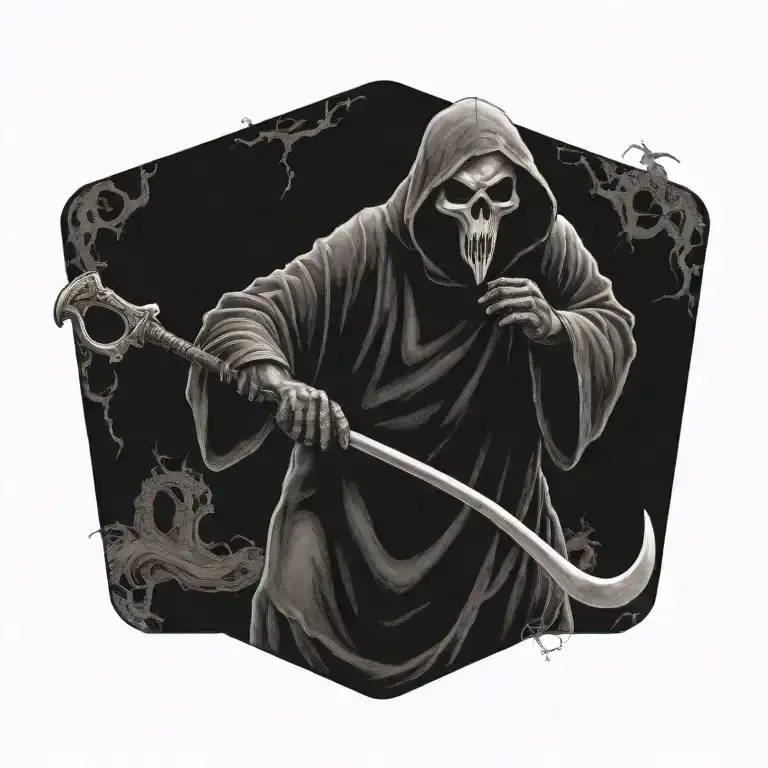 Ghostface Holding A Scythe
