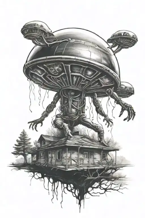 Alien Abduction Scene