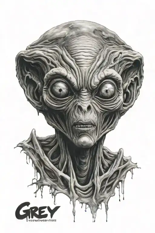 Grey Alien Face