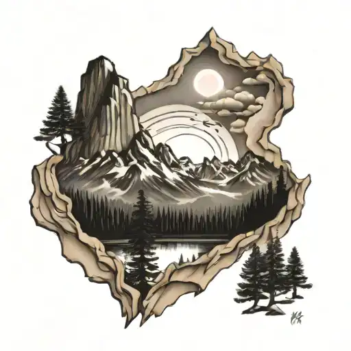 Mountains Lakes Nature Fall Sun