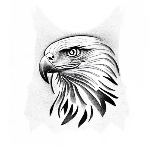 National Park With An Eagle In Moonshine