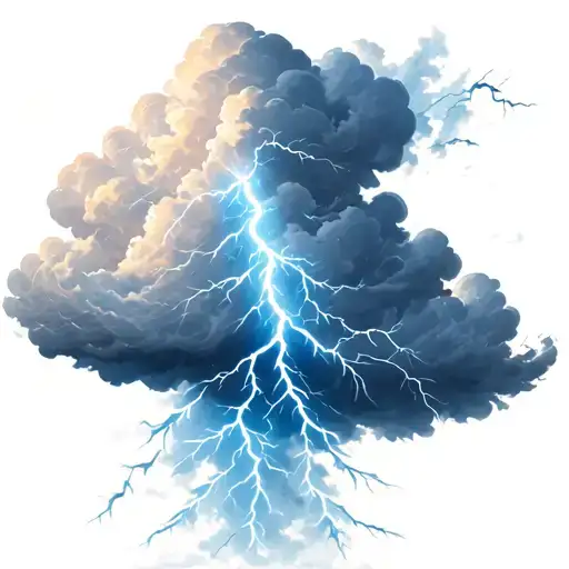 Cloud With Lightning Coming From It