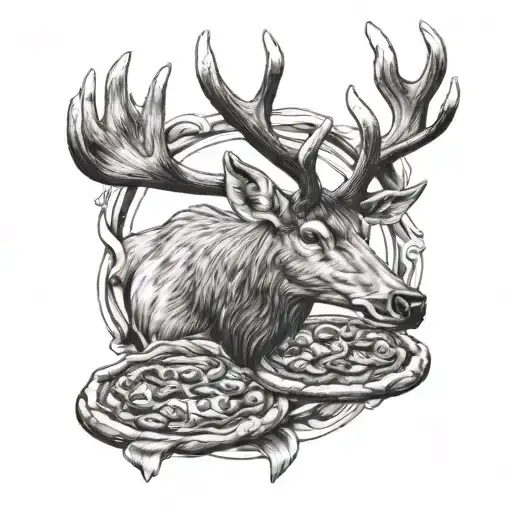 A Chef Elk And Pizza
