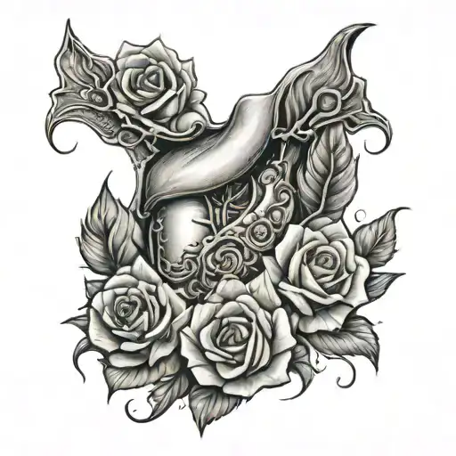Female Uterus With Roses